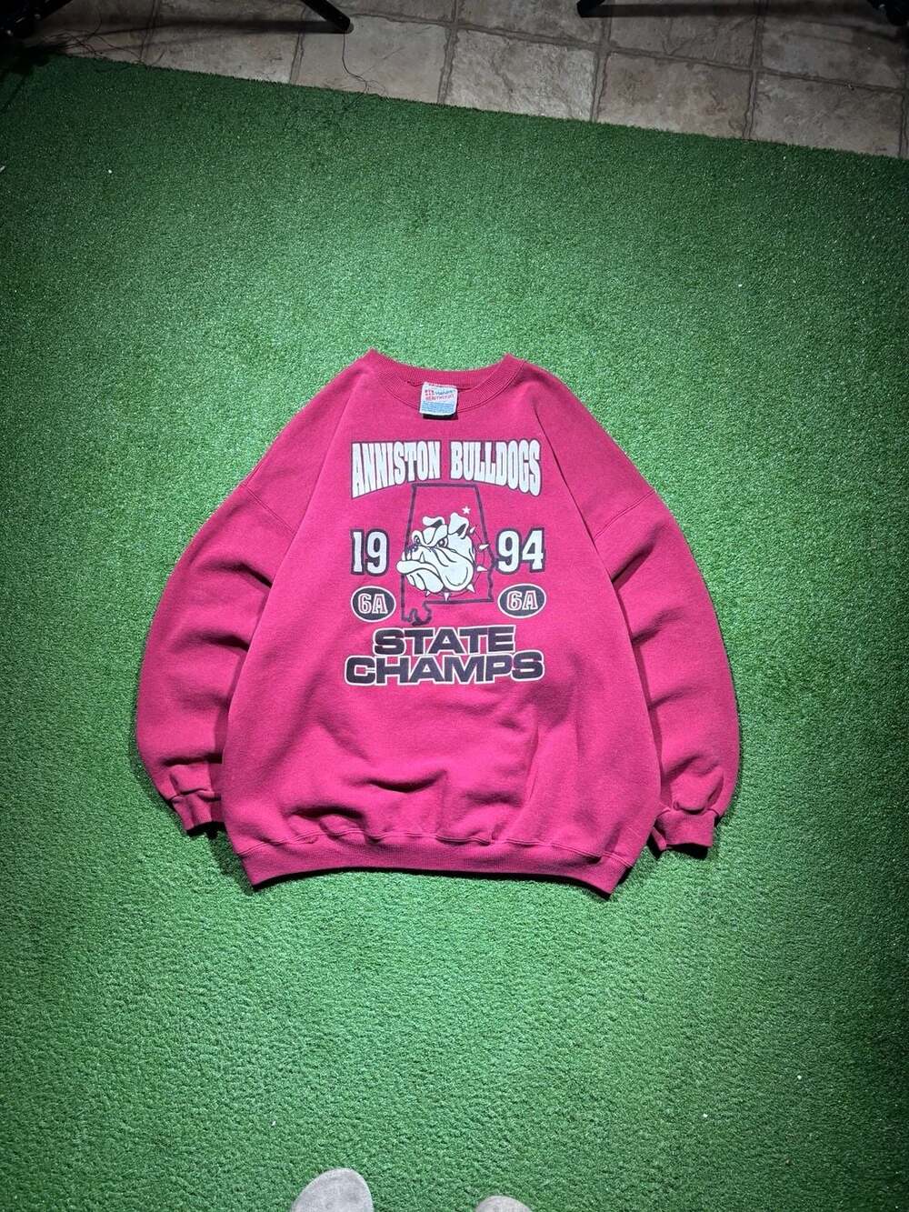 Vintage 1994 Anniston Bulldogs State Champs Sweatshirt XXL